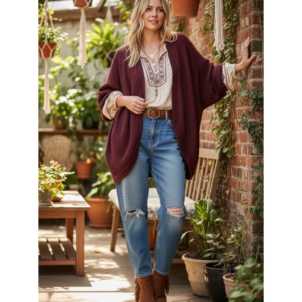 SPLA Cocoon Open Front Cardigan M/L